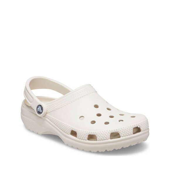 Crocs Girl's Off White Classic Adjustable Slip-On EVA Casual Clogs Size 2 - Picture 1 of 7